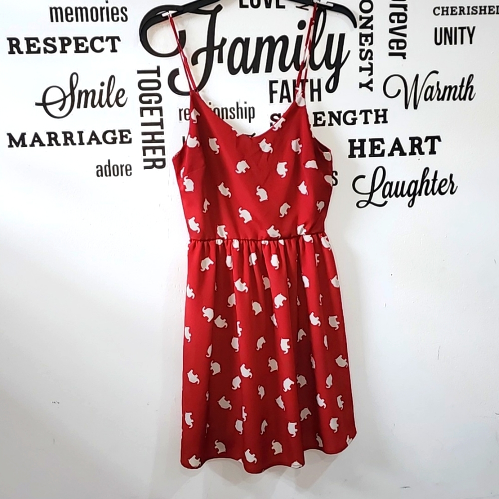Modcloth Everly elephant print dress
